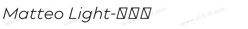 Matteo Light字体转换